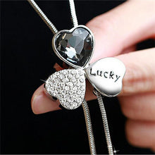 Load image into Gallery viewer, Tasseled crystal long chain necklace