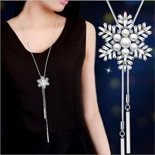 Load image into Gallery viewer, Tasseled crystal long chain necklace