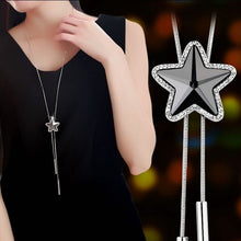 Load image into Gallery viewer, Geometric crystal long chain necklace