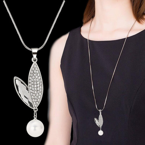 Leaf Long Chain Necklace